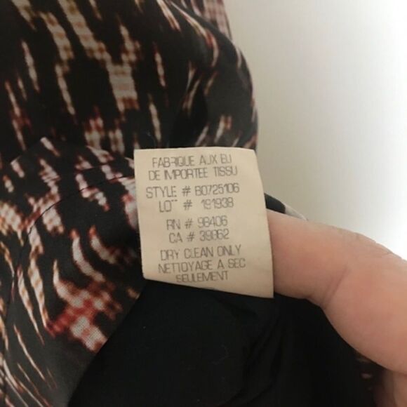 Theory Silk Racerback Tank Top Women’s Size Small Black Abstract Print Blouse - Picture 4 of 5